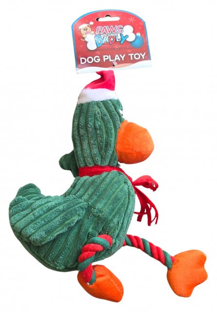 Paws Behaving Badly Christmas Plush Turkey Dog Toy Assorted