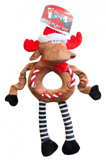 Paws Behaving Badly Christmas Rope Body Dog Toy Assorted