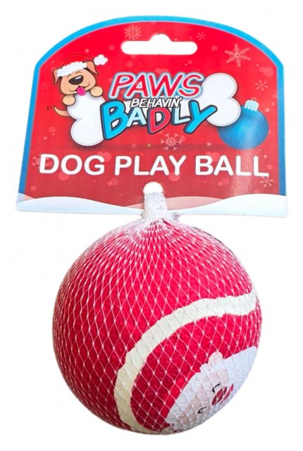 Paws Behaving Badly Christmas Dog Play Ball