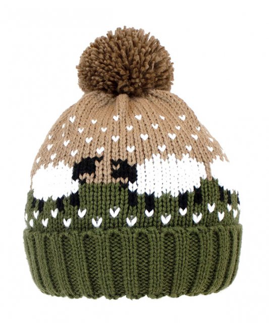 SSP Hats Ladies' Sheep Knitted Bobble Hat Assorted