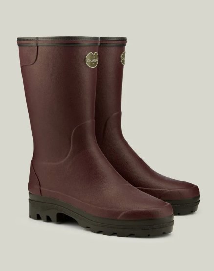 Le Chameau Le Chameau Ladies' Giverny Bottilon Neoprene Lined Wellington Cherry Red