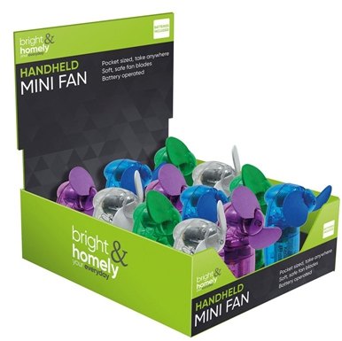 Bright & Homely Mini Hand Held Fan Assorted