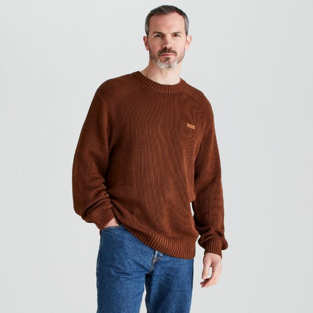 Ridgeline Ridgeline Journeyman Knitted Jumper Nutmeg