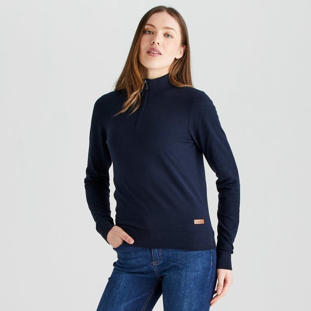 Ridgeline Ridgeline Melford 1/4 Zip Knitted Jumper Navy