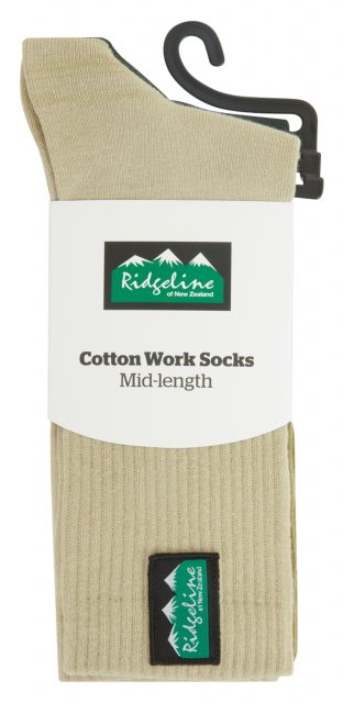 Ridgeline Ridgeline Cotton Mid Length Work Sock