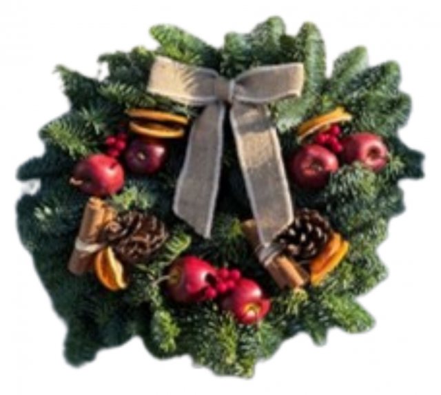 Winter Fruits Wreath 10"