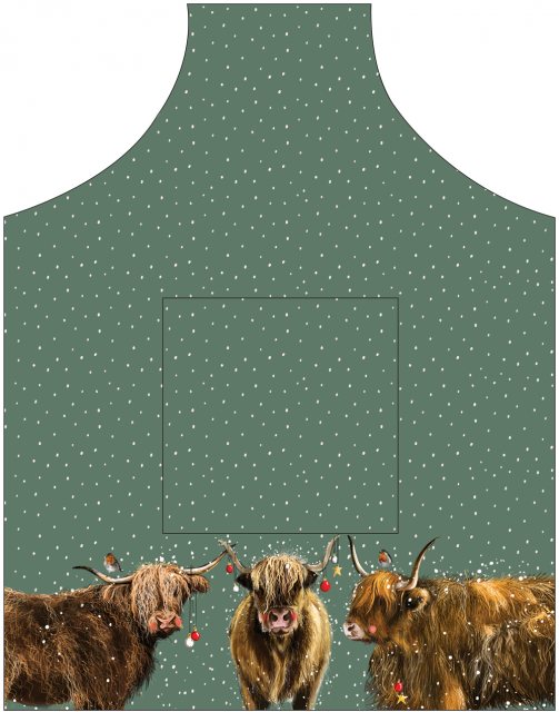 Alex Clark Christmas Highland Cow Apron