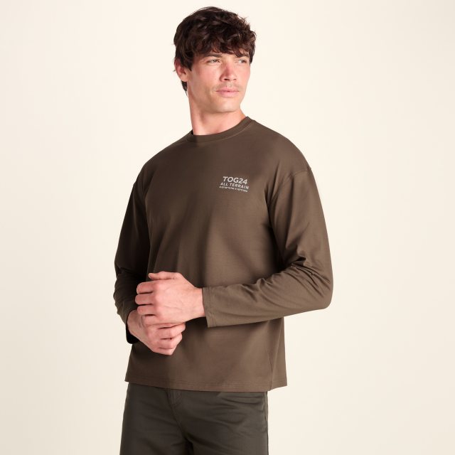 Tog24 Tog24 Lloyd Long Sleeve T-Shirt Ash Brown