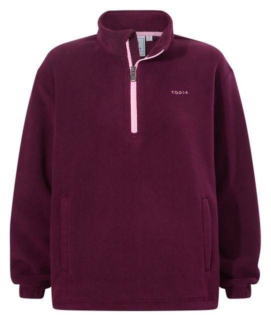 Tog24 Tog24 Sachs 1/4 Zip Fleece Aubergine