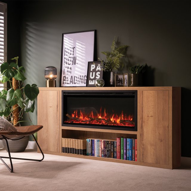 FireFX Venezia Oak Effect Stove Media Suite