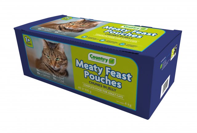 Meaty Feast Cat Food in Jelly Pouches 100g 40 Pack
