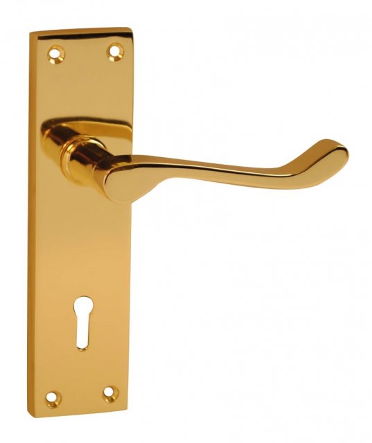 IronCore IronCore Door Lever with Key hole 150mm Brass