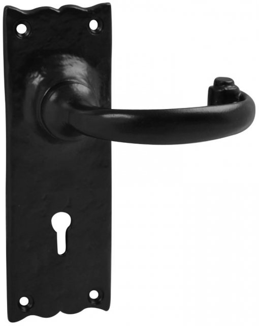 IronCore IronCore Door Lever with Key Hole 150mm Black