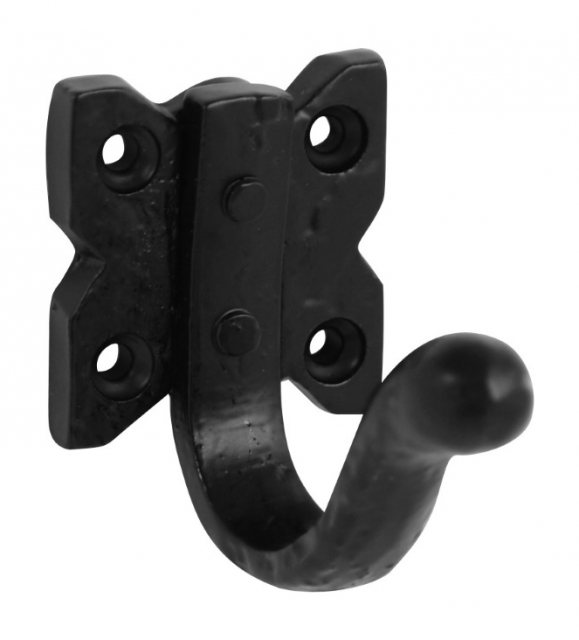 IronCore IronCore Coat Hook 50mm 2 Pack Black