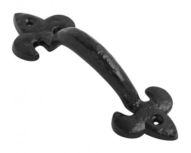 IronCore IronCore Pull Handle 175mm Black Fleur-De-Lys