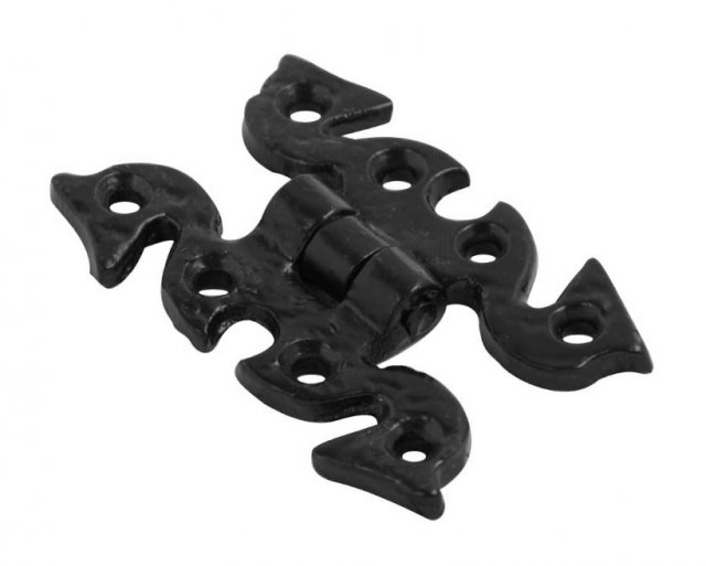IronCore IronCore Ornate Hinge Pair 80mm Black Powder Coated