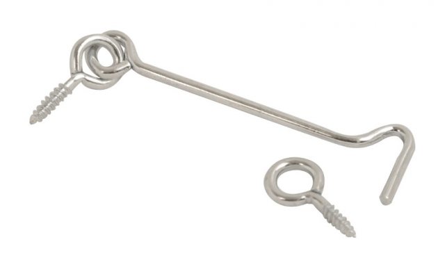 IronCore IronCore Gate Hook & Eye 2 Pack Zinc