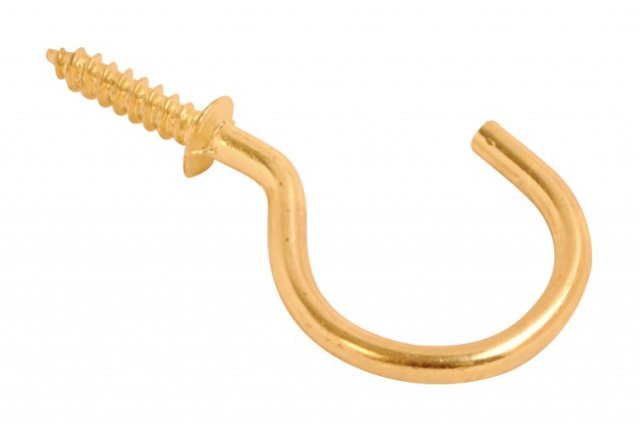 IronCore IronCore Shouldered Cup Hook 5 Pack Brass