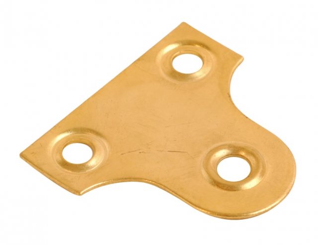 IronCore IronCore Hanging Plate 2 Pack Plain Brass Plated