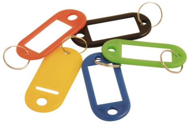 IronCore IronCore Key Rings with Tabs 4 Pack Assorted