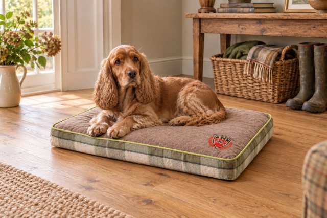 Snug & Cosy Snug & Cosy Dog Lounger 90x60cm Green Check