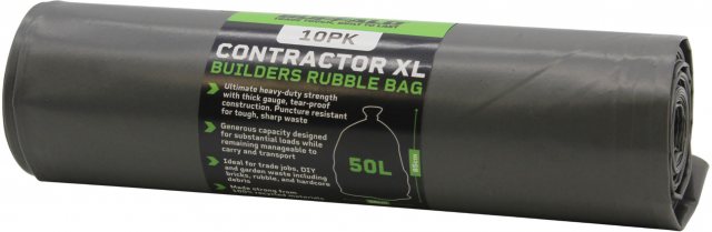 BUFFALO Buffalo Triple Strength Builders Rubble Bags 50L 10 Pack
