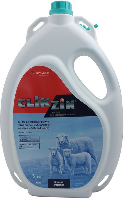 Elanco Clikzin Sheep Pour On - Fly & Parasite Control -