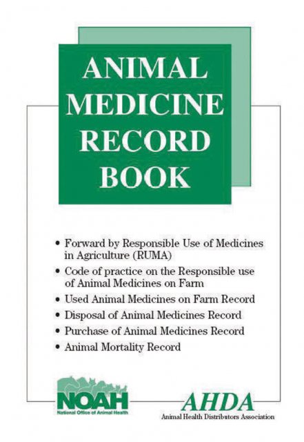 AHDA Animal Medicine Record Book