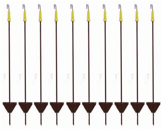 Hotline Metal Pigtail Post With Plastic Insulator 10 Pack
