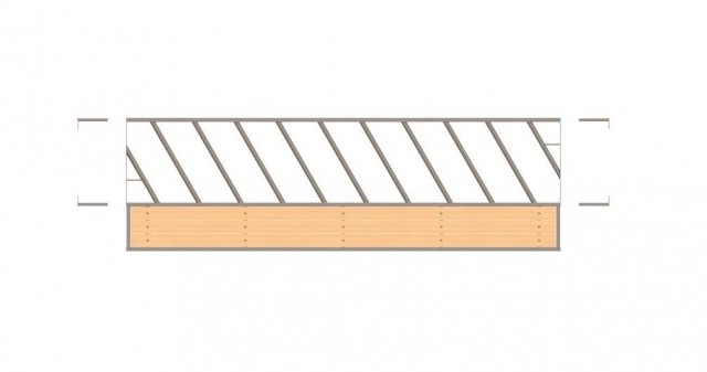 IAE Feed Barrier Timber Base Flat Bracket 14'6"