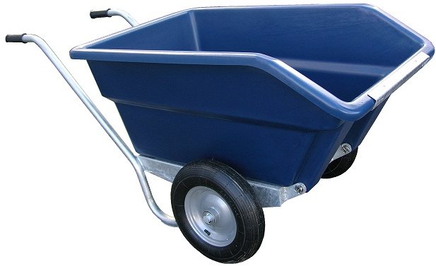 JFC JFC Tipping Twin Wheeled Blue Wheelbarrow 250L