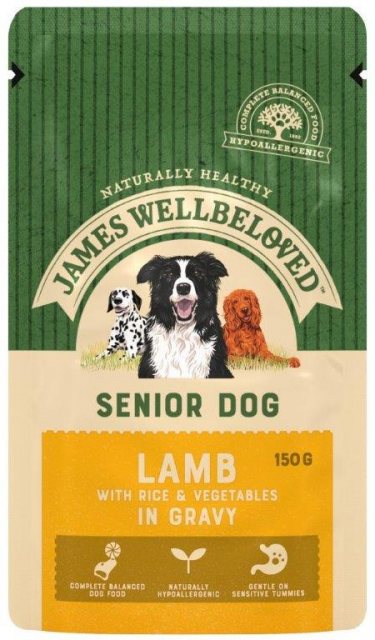 JWB James Wellbeloved Dog Pouch Senior Lamb 10 x 150g