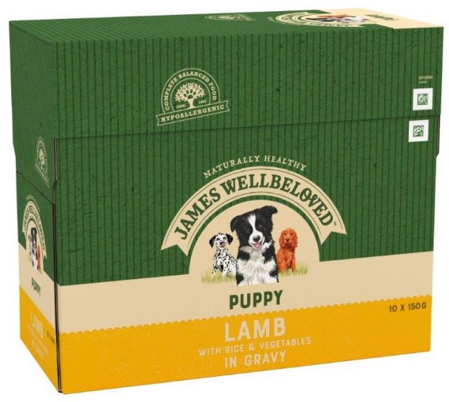 JWB James Wellbeloved Puppy Lamb 10 x 150g