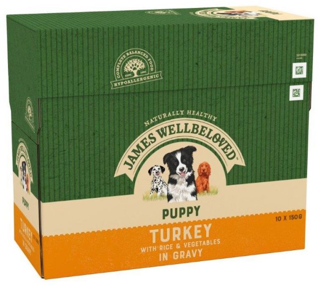 JWB James Wellbeloved Puppy Turkey 10 x 150g