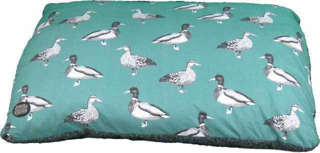 SNUGCOSY Teal Duck Print Dog Lounger