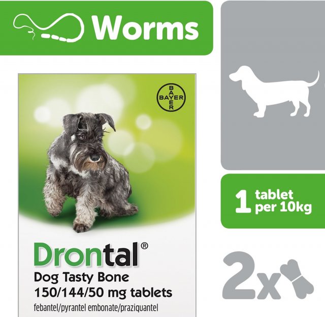 BAYER Drontal Plus Dog Bone 2 Tablets