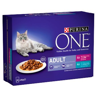 Nestlé Purina Purina One Adult Fish & Lamb 8 x 85g