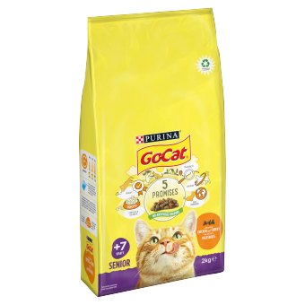 GOCAT Go-Cat Senior Dry Cat Food Chicken, Turkey & Vegetables 2kg