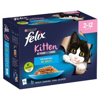 Felix  Felix As Good As It Looks Kitten Selection In Jelly 12 x 100g
