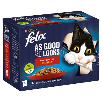 Felix  Felix As Good As It Looks Meaty Selection 12 x 100g