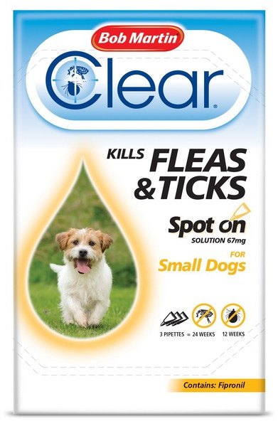 Bob Martin Fleaclear Spot On Small Dog 3 Tube