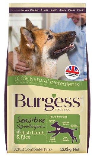 BURGESS Burgess Sensitive Adult Lamb & Rice 12.5kg