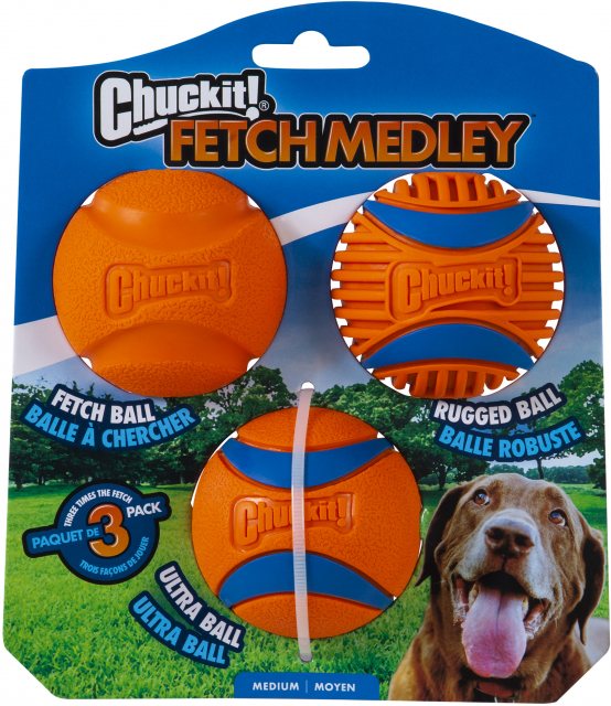 CHUCKIT Chuckit Fetch Medley Gen 3 Medium 3 Pack