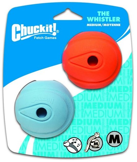 CHUCKIT Chuckit The Whistler Ball Medium 6.5cm 2 Pack