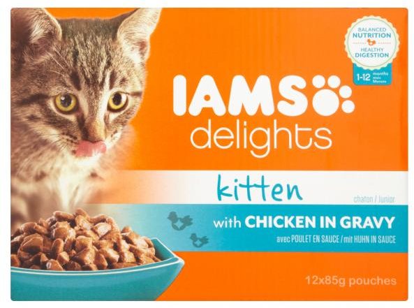 IAMS Iams Delights Kitten & Junior Cat Chicken In Gravy 12x85g