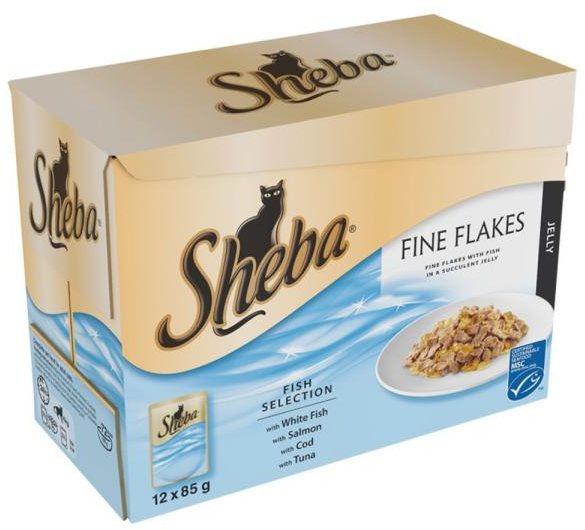 SHEBA Sheba Fine Flakes Fish 12 x 85g