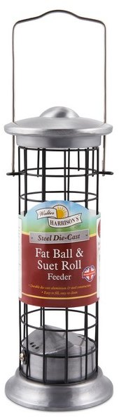 Steel Fat Ball & Suet Roll Feeder 20cm