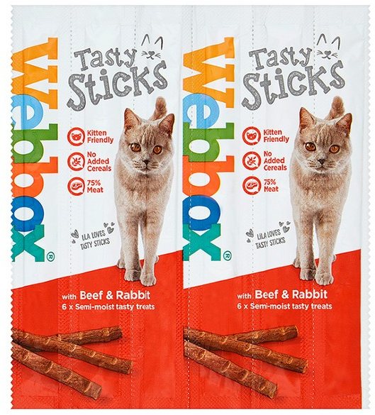 WEBBOX Webbox Cats Delight Tasty Cat Sticks Beef & Rabbit 6 Pack