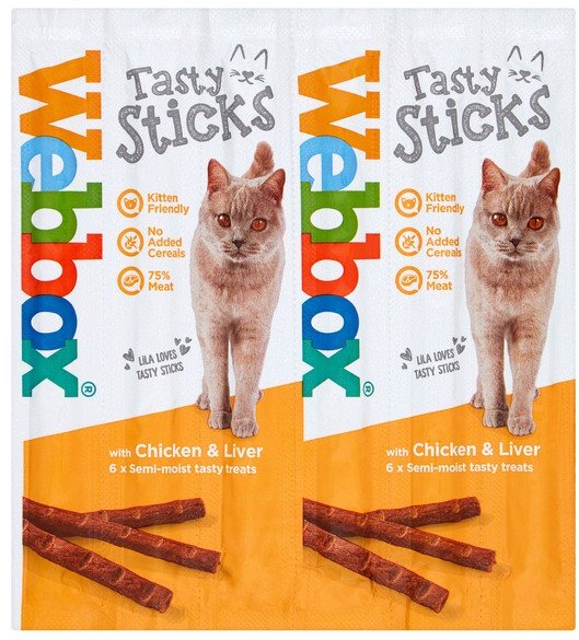 WEBBOX Webbox Tasty Sticks Chicken & Liver 6 Pack