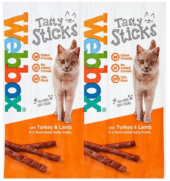 WEBBOX Webbox Cats Delight Tasty Cat Sticks Turkey & Lamb 6 Pack